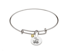 Load image into Gallery viewer, SILVER PLATE AUGUST ASTROLOGY BANGLE