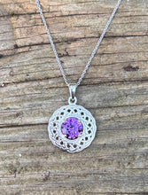 Load image into Gallery viewer, CELTIC PURPLE CZ  PENDANT
